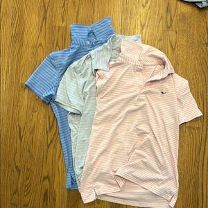 Vineyard Vines Blue and Pink Polo Shirts Classic Style